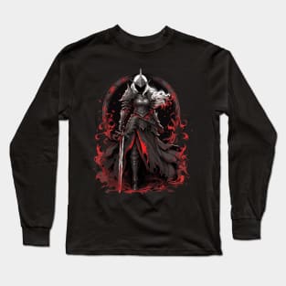 Dark Fantasy Female Knight Long Sleeve T-Shirt